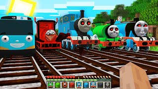 ESCAPE from THOMAS THE TANK ENGINE.EXE and FRIENDS CHOO CHOO CHARLES & TAYO THE BUS in Minecraft !