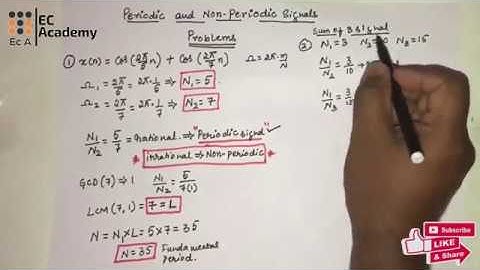 #97 PROBLEMS on Periodic & Non Periodic signals-2 || EC Academy