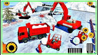 Real Heavy Snow Excavator Simulator - Construction Vehicles: Excavator Games #1 | Android Gameplay