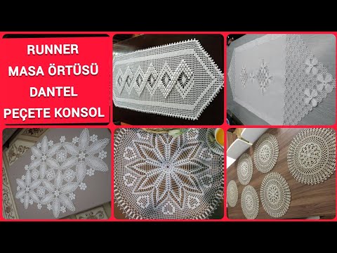 YENİ MODEL RUNNER,DANTEL,MASA ÖRTÜSÜ, PEÇETE KONSOL.(tablecloth lace napkin console)