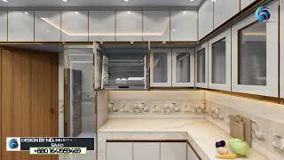 Apartment Kitchen Interior Design in Dhaka, Bangladesh