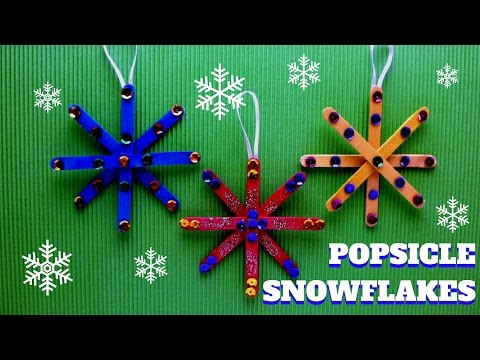 Super Fun & Easy DIY Popsicle Stick Snowflake Craft - The Frugal