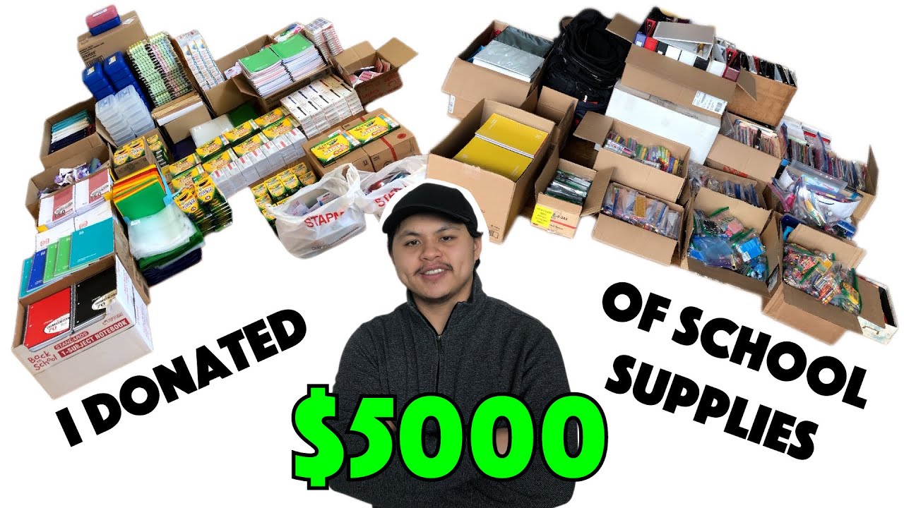 I Donated 5000 of School Supplies Donating School Supplies YouTube