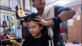 Vlog Part 2 Kk Engy, Head massage and shoulder massage, a bit different guys, like she's nervous