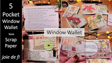5 Pocket Window Wallet From One Sheet Of Scrap Paper ✅