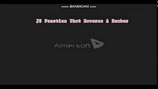 Java script function that reverse a number