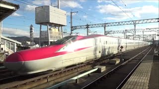 カメラが揺れる程の猛スピード！東北新幹線高速通過！