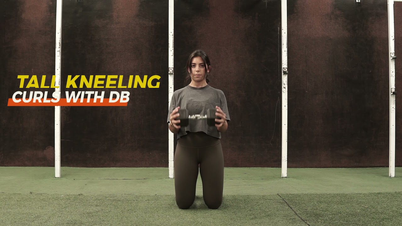 Tall Kneeling Crush Grip Dumbbell Curl YouTube