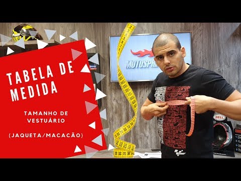 TABELA DE MEDIDAS MASCULINA - MOTOSPRINT