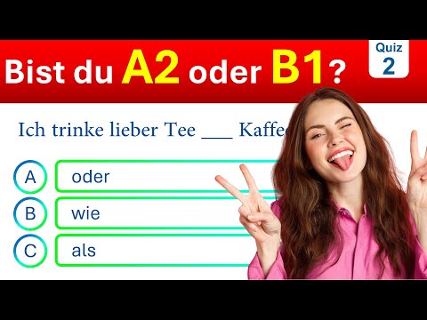 „Bist du A2 oder schon B1? | Test 2 | Mach das große Deutsch-Quiz!“