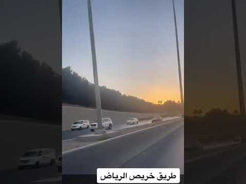 جمل يسقط مركبة على طريق خريص بالرياض