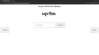 JavaScript CAPTCHA Validator