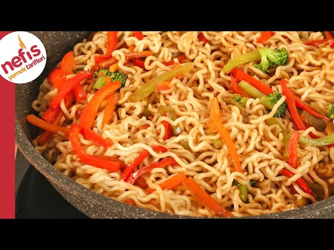 Sürekli aynı makarnalardan sıkılmadınız mı? 🧐 Yeni Favorimiz Sebzeli Noodle (Vegan Erişte) 💯