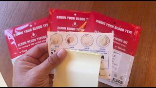 HONEST REVIEW - Eldon Blood Typing Kit for Blood Type Diet Test