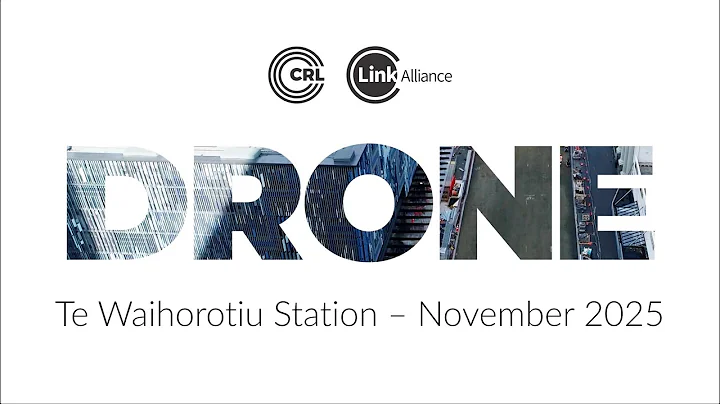 City Rail Link  midtown Te Waihorotiu Station Drone Footage November 2025