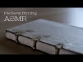 Bookbinding asmr  medieval textblock binding  relaxing craft asmr