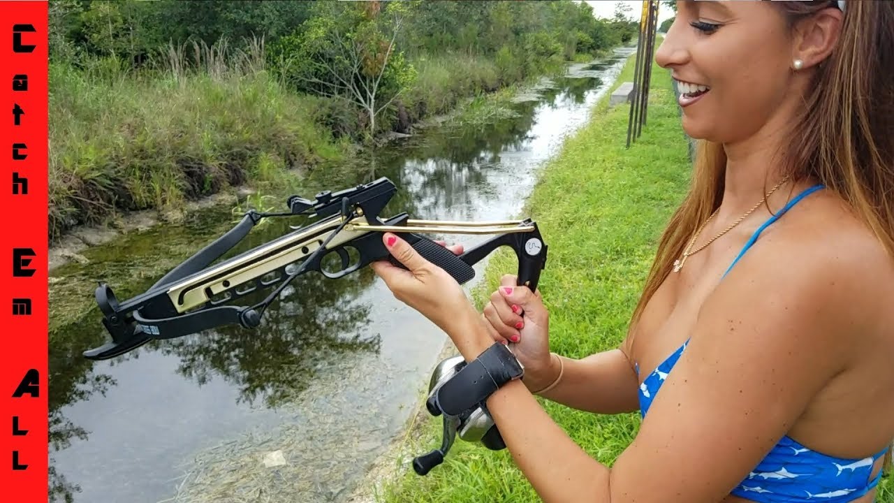 HER CROSS BOW FISHING Catch and Cook! 