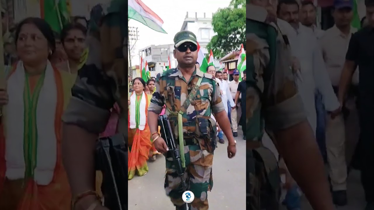 Powerful ground force Tripura State rifle on duty time swag