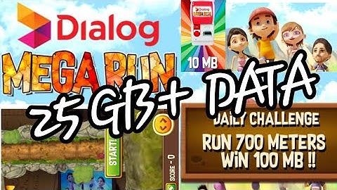 GB ගණන් DATA දෙන DIALOG MEGA RUN MOBILE GAME එක ගැන ඔබ දැන ගත යුතු කරුණු..