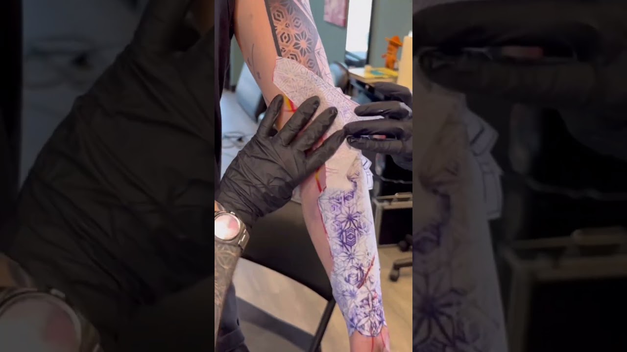 Stencil and finished 