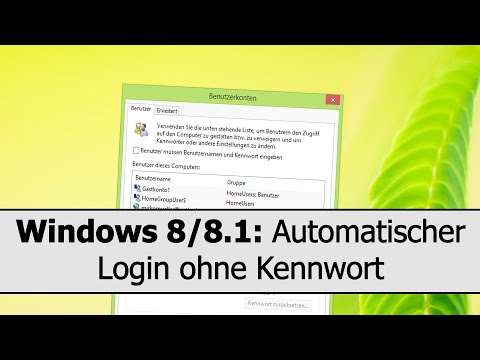 Windows 8 (und 7) automatisch anmelden: Login ohne Kennwort
