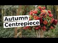 How to Make an Autumn themed Wedding Centrepiece with Gold Waisted Stand
