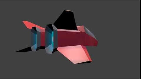 Low Poly SpaceShip Animated Rotating Round