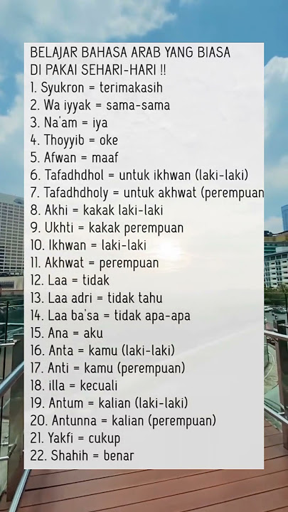 BELAJAR BAHASA ARAB #shorts #miyacara #education #motivation #masukberanda #shortsvideo #video