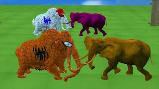 レッドスパイダーマンモス対邪悪な巨大雄牛の動物反乱戦闘シミュレーター漫画動画 screenshot 2