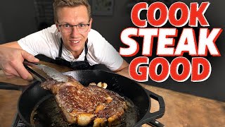 In today's episode of cook food good, josh is showing you the best
ways to 3 types steak: flap meat, sirloin, and ribeye. let's steak
good. cook...