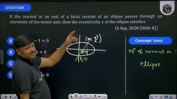 If the normal at an end of a latus rectum of an ellipse passes through an extremity of the minor....