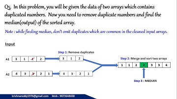 Remove duplicates and find the median of  sorted array