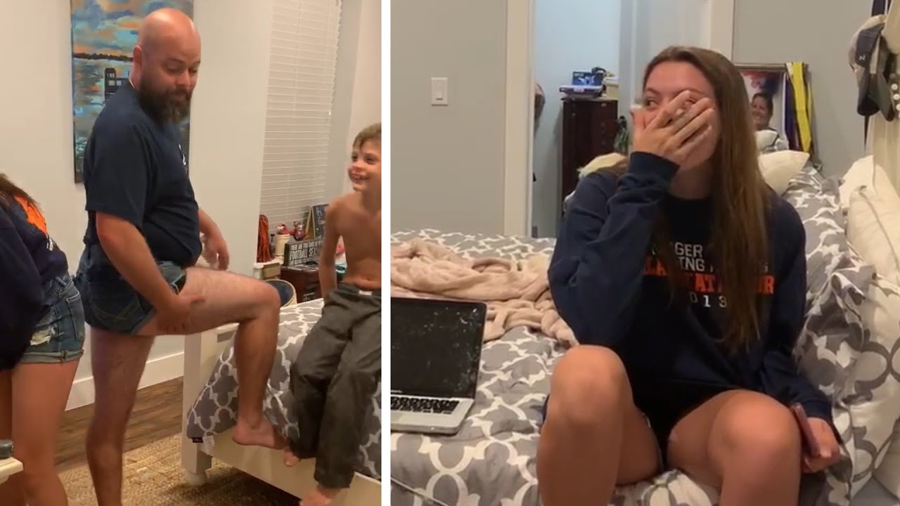 Dad Wears Short Shorts to Prove a Point to His Teen Daughter - 1050180