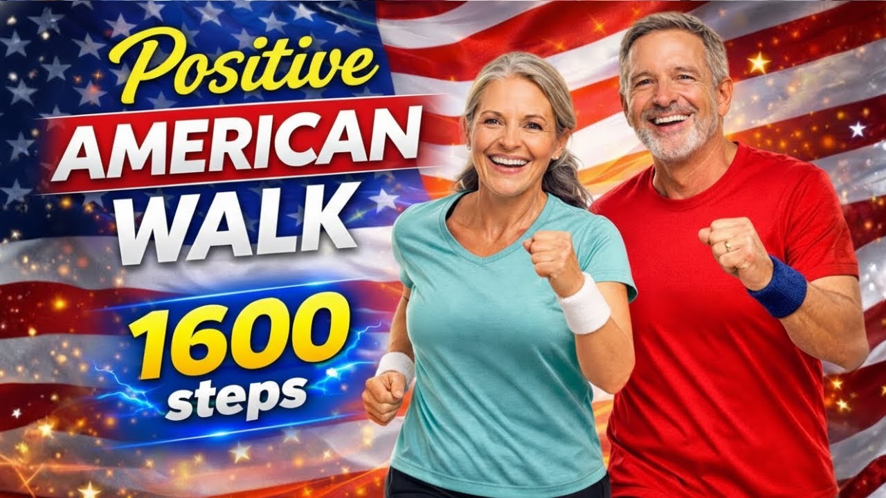 USA Walking Workout 🇺🇸 1600 Dopamine Steps to Feel Good Today