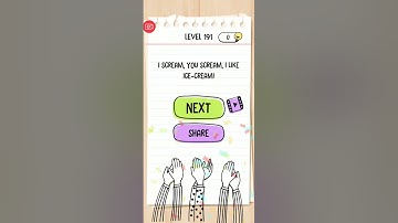 Brain test tricky puzzles levels 191- 200 detailed solution or walkthrough