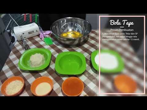 Tutorial pembuatan Bolu Tape oleh santriwati kelas 1 MTQ Ummu Waraqah