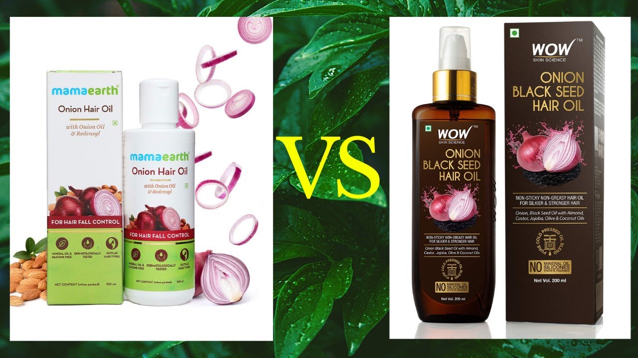 Mamaearth Onion Oil VS WOW Skin Science Onion Hair Oil | onion oil for hair growth