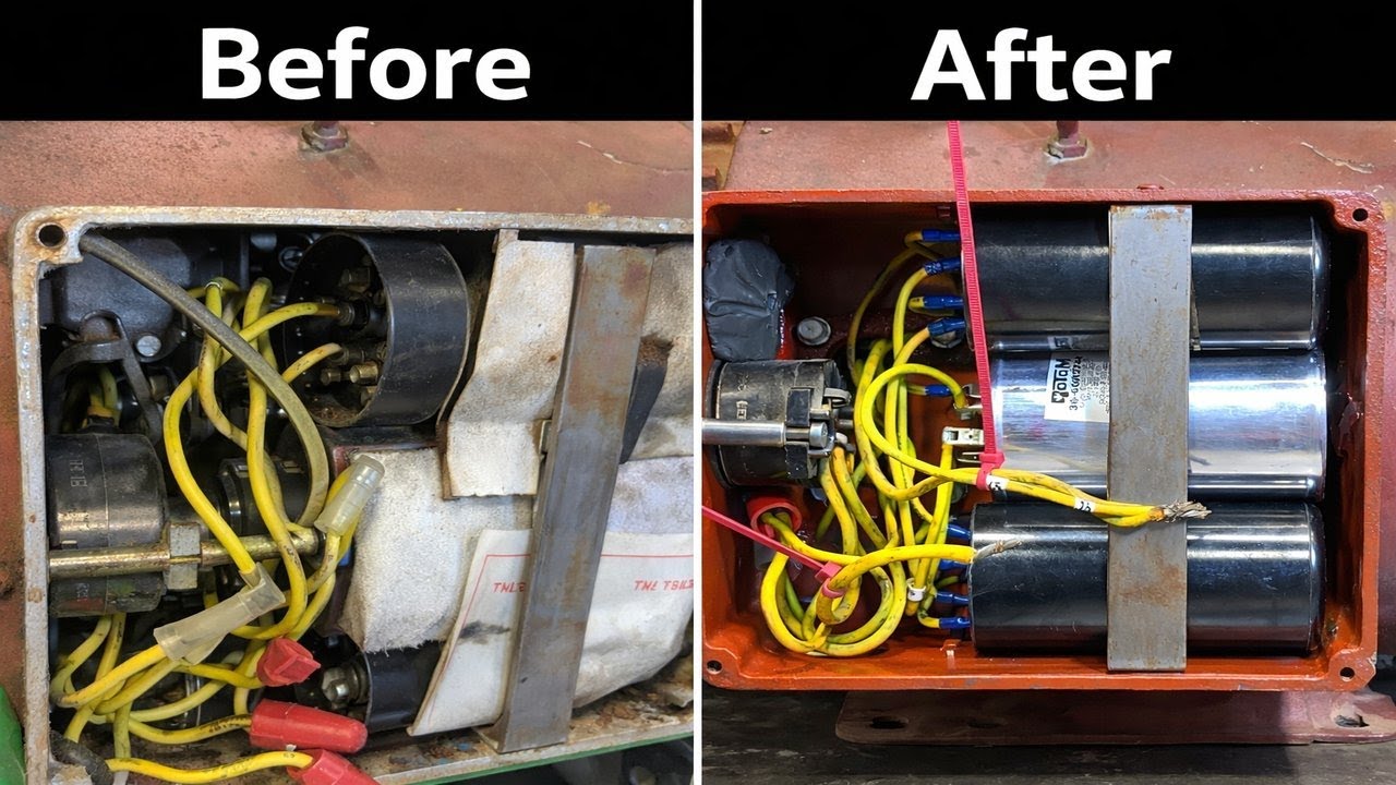 Leeson 7.5 HP Single-Phase Motor — Capacitor Box Rebuild
