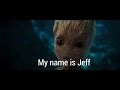 Weird edits - Rocket and baby groot my name is Jeff voice over