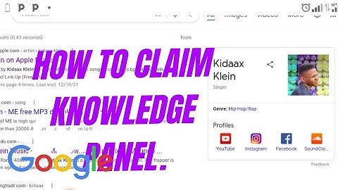 How to claim Artist Google knowledge panel and get verified