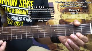 The Skye Boat Song Guitar Melody TABS Lesson - Outlander Theme @EricBlackmonGuitar
