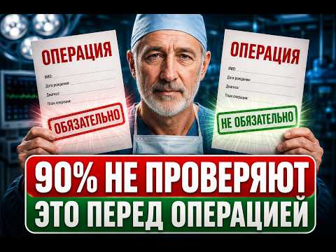 Before the operation, check the MAIN THING - otherwise it will be too late!