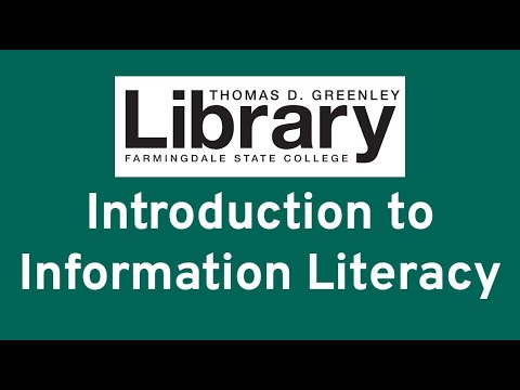 Introduction To Information Literacy