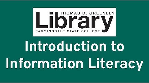 Introduction to Information Literacy
