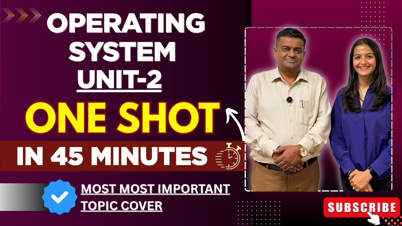 Operating System Elect 2 Complete Module Operating System Unit-2 One Shot 🔥| Complete in 45 Minutes| Most ...