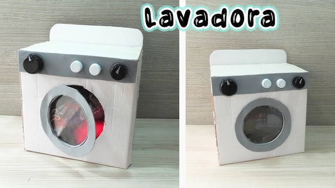 Como hacer una Mini Lavadora casera con cartón [ How to make a Mini  Cardboard Washer] - En su hogar 