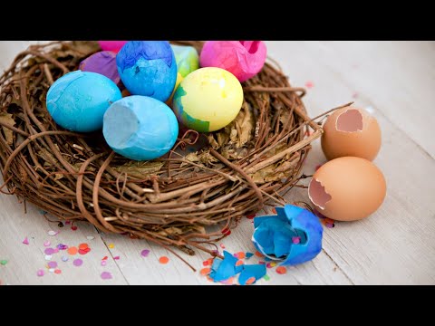 Easter eggshells filled with confetti (Cascarones)