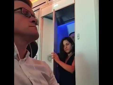 Couple leaving Virgin Atlantic plane toilet after joining 'mile-high' club