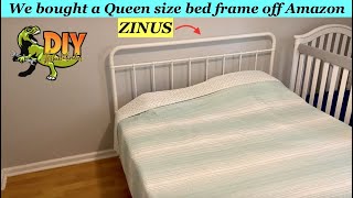 Assemble ZINUS Queen bed frame from Amazon
