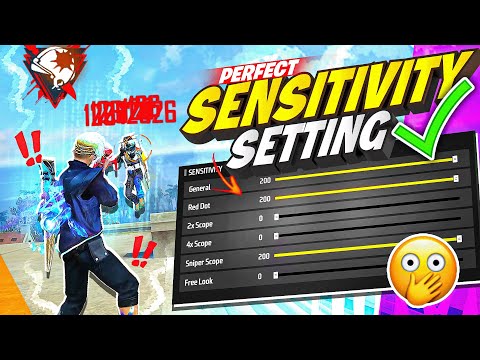 Best Sensitivity Setting For Headshot⚙️ In Free Fire After Update ☠️ || 200 Sensitivity TIPS !!